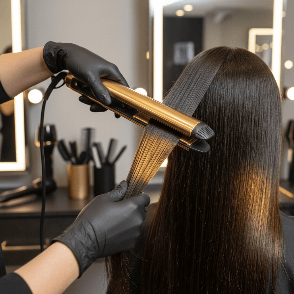 Sellado térmico profesional para cabello liso y brillante